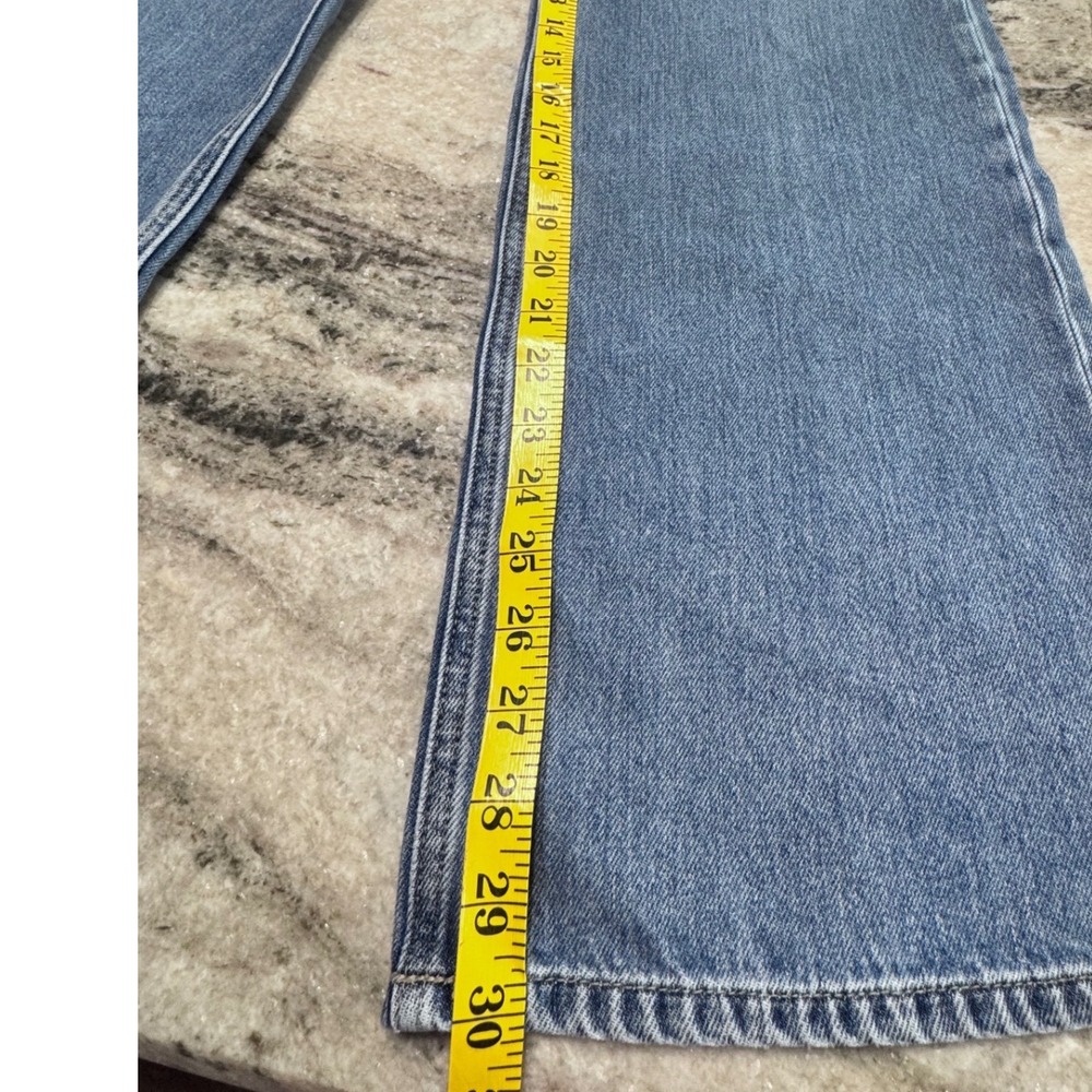 Zenana Jeans Wide Leg 100% Cotton Blue 25 High Rise 90s Boho Western - Picture 5 of 9